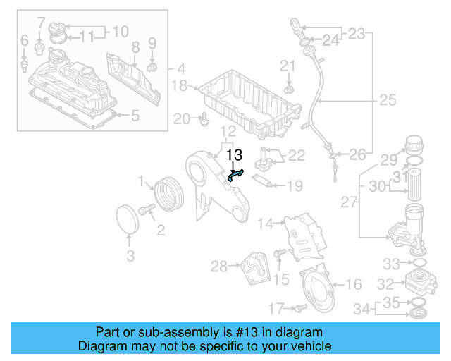 Inner Timing Cover Retainer Clip 026-109-150-A - View 32