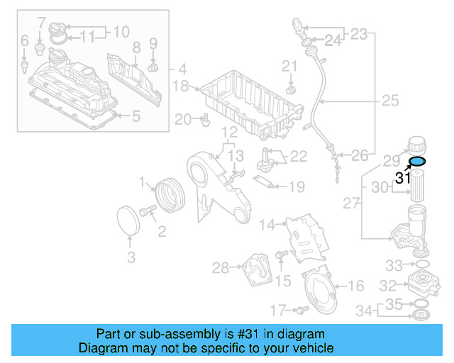 Engine Oil Filter Gasket 071-115-444 - View 15