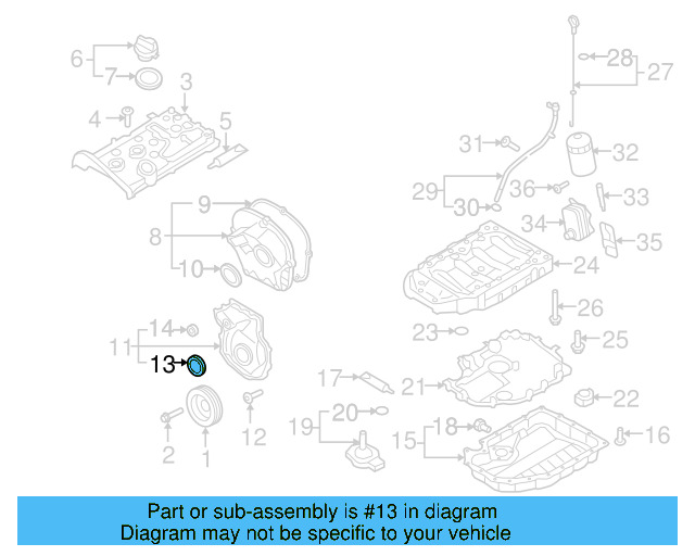 Inner Timing Cover Seal 06L-103-085-B - View 21