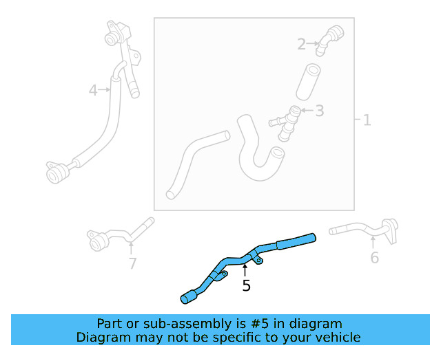 Turbocharger Coolant Line 06K-121-492-F - View 9