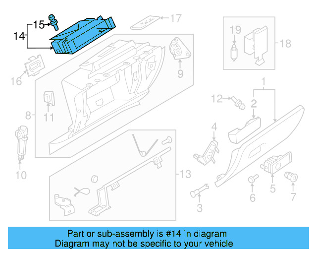 Glove Box Frame 7P1-857-114-H-H67 - View 5