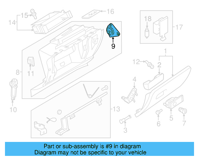 Glove Box Frame Stop 3C1-858-635-A
