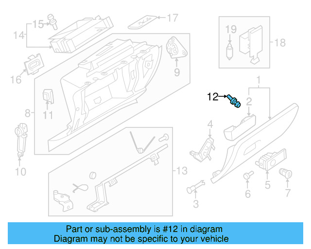 Glove Box Frame Bumper 3C0-857-145 - View 60
