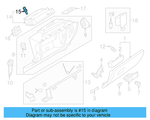 Glove Box Frame Bumper 3C0-857-145 - View 59