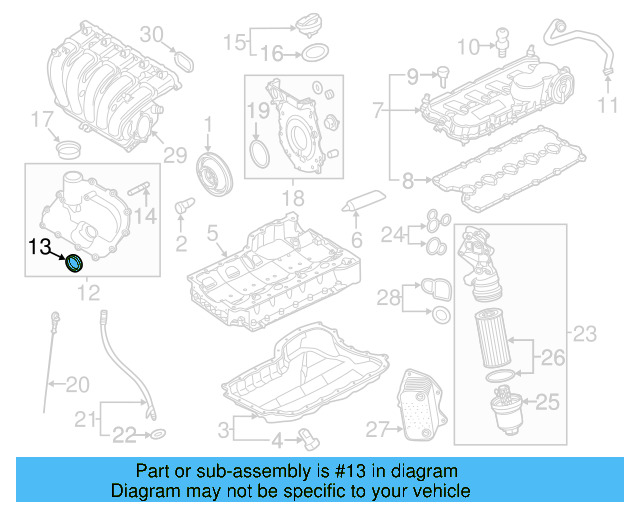 Engine Timing Cover Gasket 07K-109-345 - View 6