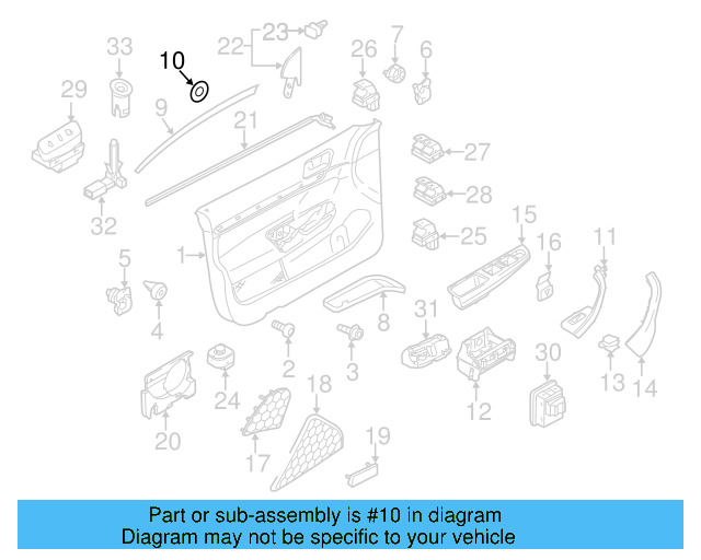 Speaker Grille Fastener N-906-878-01