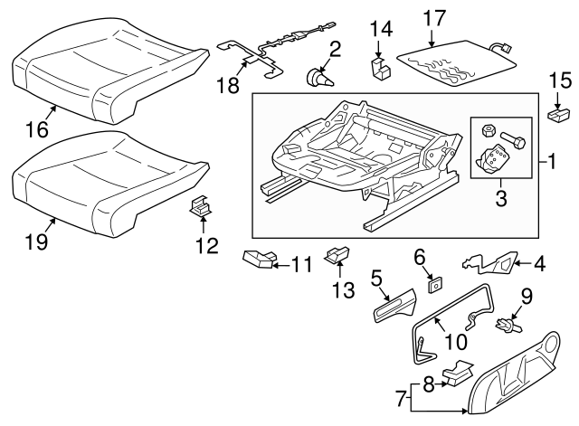 Adjust Handle Retainer Clip 1K0-881-449 - View 32