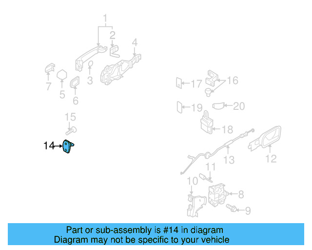 Door Lock Striker Pin 8Z0-837-033-A - View 21