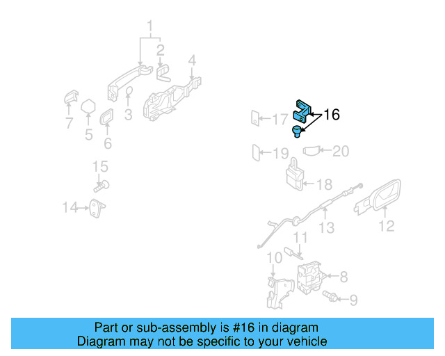 Door Lock Striker Pin 8Z0-837-033-A - View 54