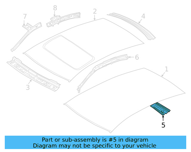 Roof Bow 561-817-119 - View 9