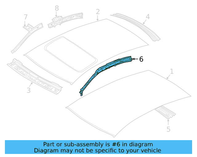 Roof Rail 561-809-438 - View 6