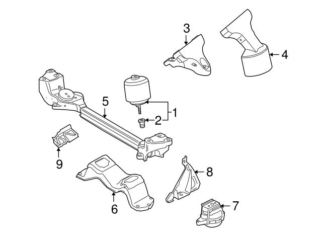 Mount Support 3D0-805-454-A - View 4