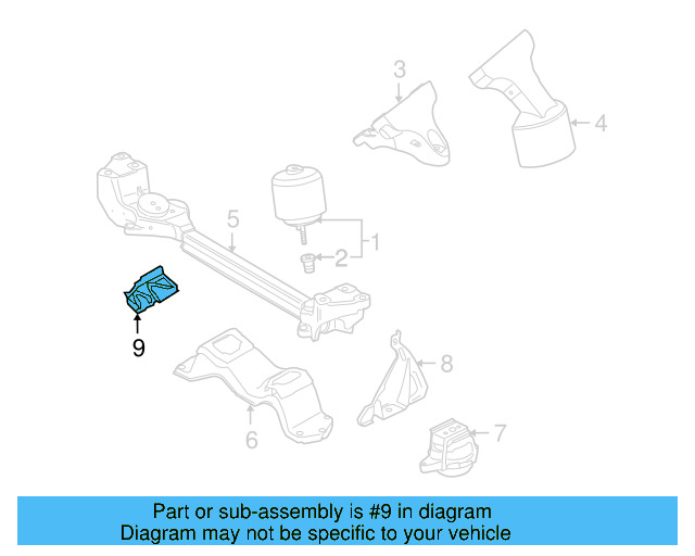 Mount Support 3D0-805-454-A - View 7