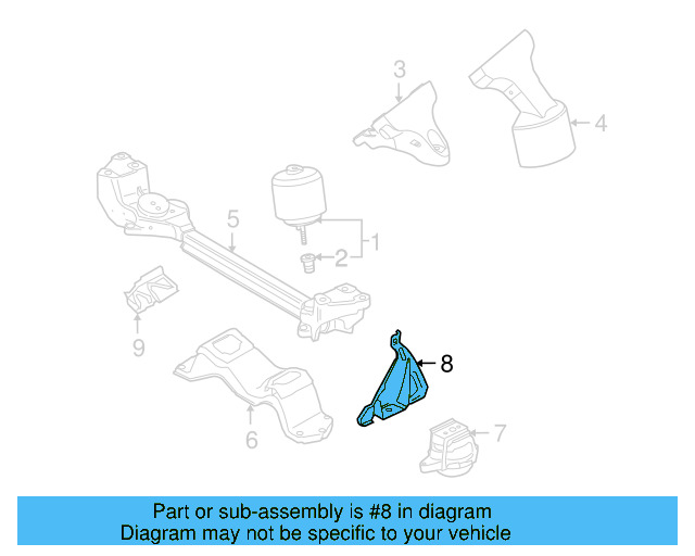 Trans Mount Bracket 3D0-399-113-AG - View 3