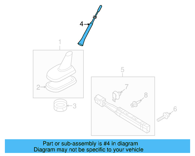 Antenna Mast 5N0-035-849-A - View 7