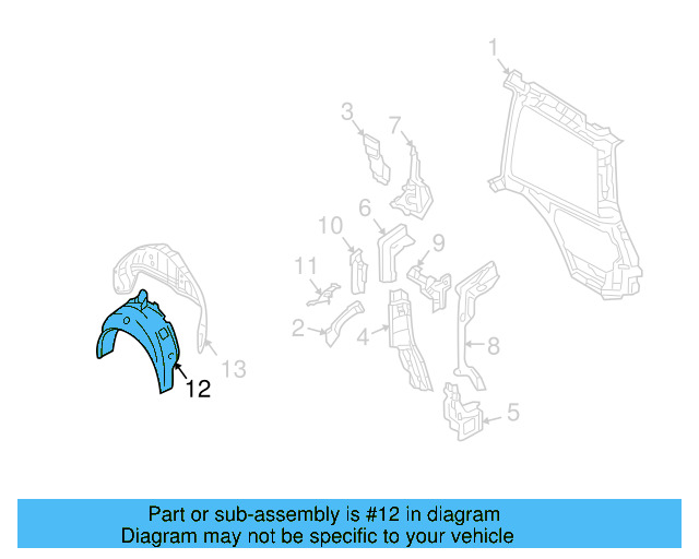 Outer Wheelhouse 1J9-803-435 - View 7
