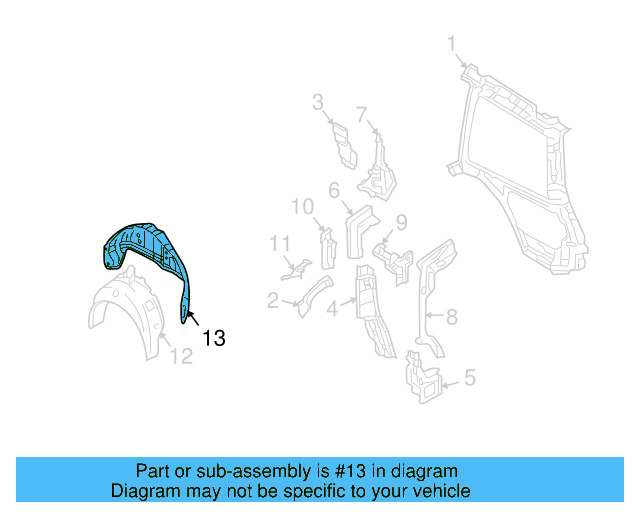 Inner Wheelhouse 1J5-809-851 - View 8
