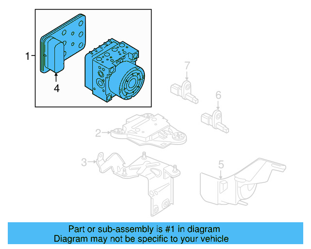 ABS Hydraulic Assembly 5Q0-614-517-DR-BEF - View 4