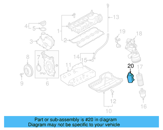 Engine Oil Cooler 07K-117-021-C