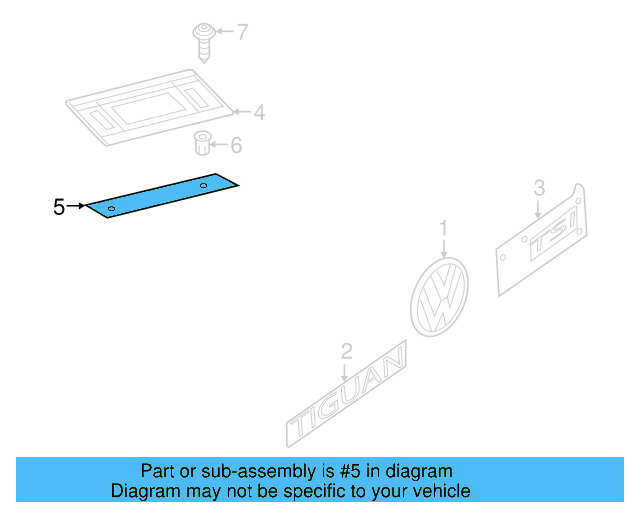 License Mount Packing 8D0-853-419-D - View 8