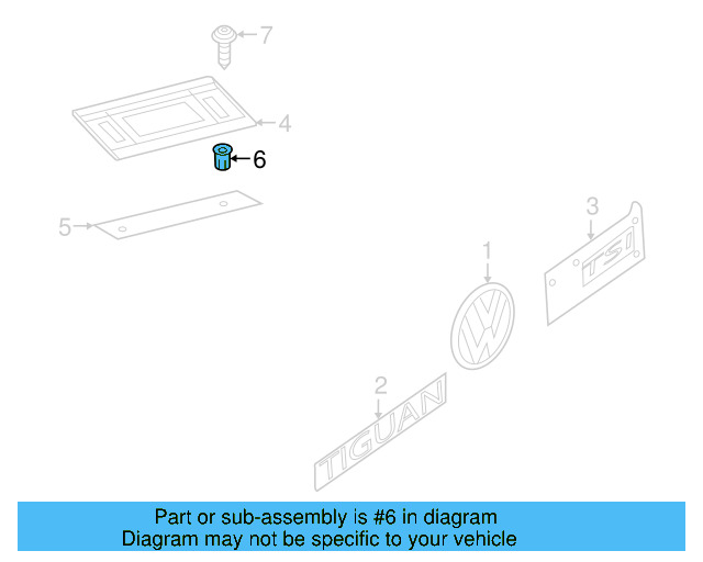 License Bracket Nut WHT-007-341 - View 7