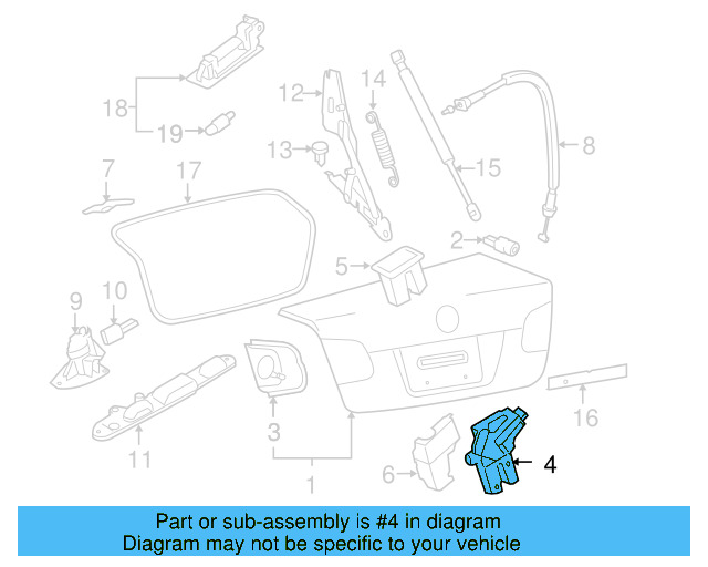 Deck Lid Latch 4F5-827-505-D