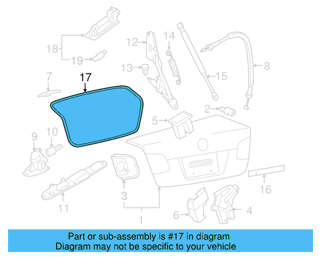Deck Lid Hinge 3B5-827-301-B - View 17