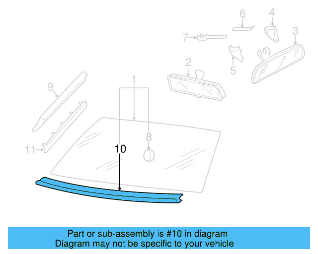 Reveal Molding 3B0-853-306 - View 8