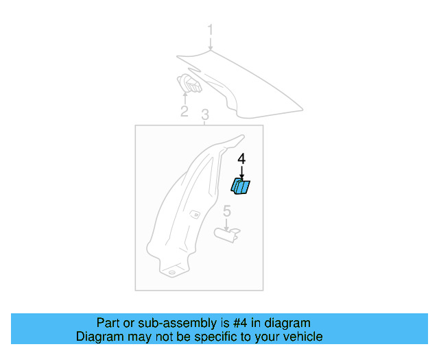 Lower Quarter Trim Clip 1K0-853-577 - View 3