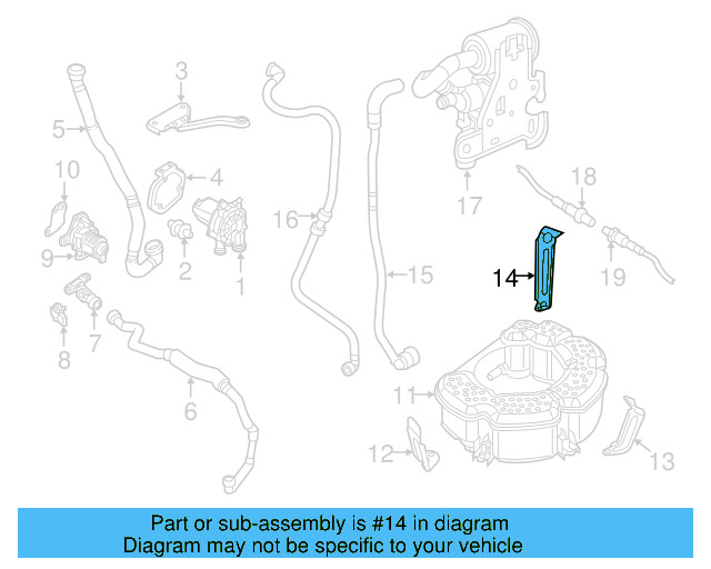 Vapor Canister Bracket 1K0-201-827-D - View 7