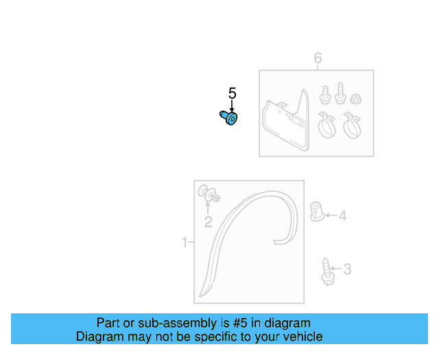 Wheel Opening Molding Grommet 3C0-853-586 - View 47