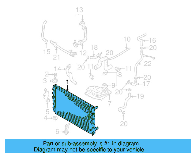 Radiator 8D0-121-251-BB - View 8
