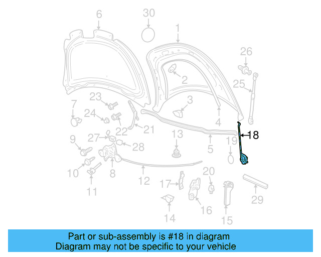 Support Rod 1C0-823-361-C - View 3
