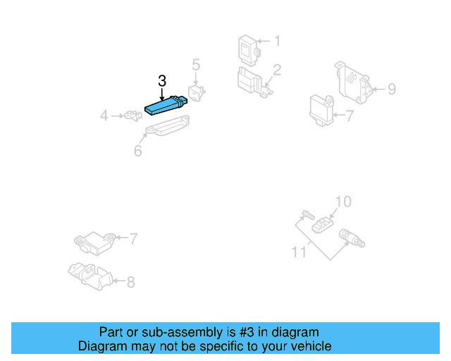 Tire Pressure Monitoring System (TPMS) Antenna 4D0-907-277 - View 6
