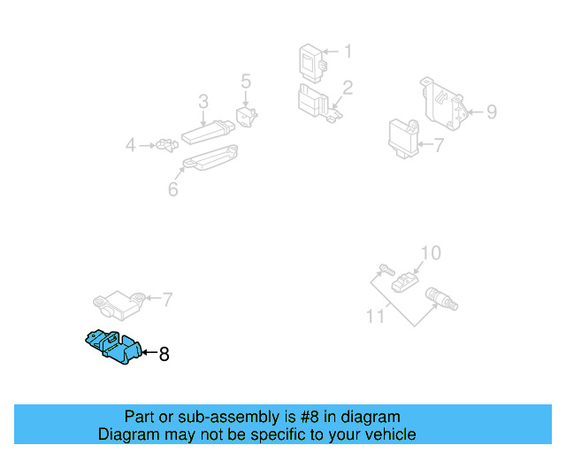 Transmitter Front Bracket 7L0-907-455-A - View 3
