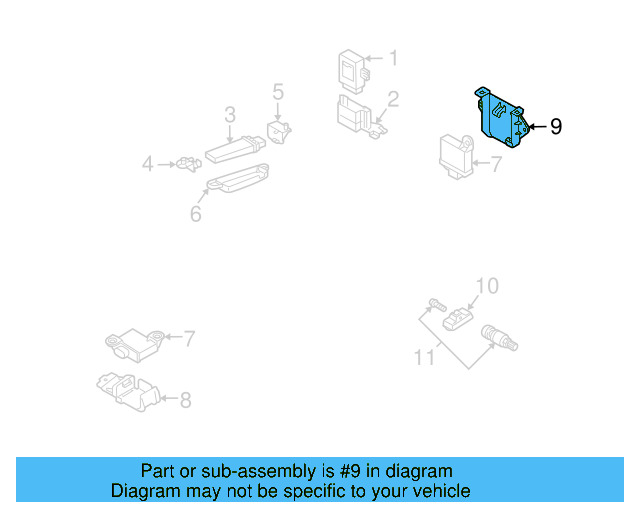 Transmitter Rear Bracket 7L0-907-515 - View 3