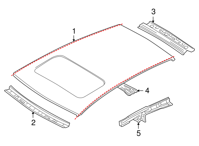 Roof Rail 1K3-810-411 - View 6