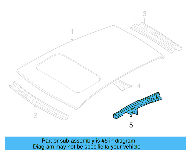 Roof Rail 1K3-810-411 - View 5