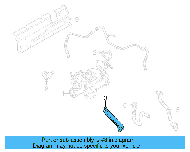 Turbocharger Support 058-145-536 - View 3