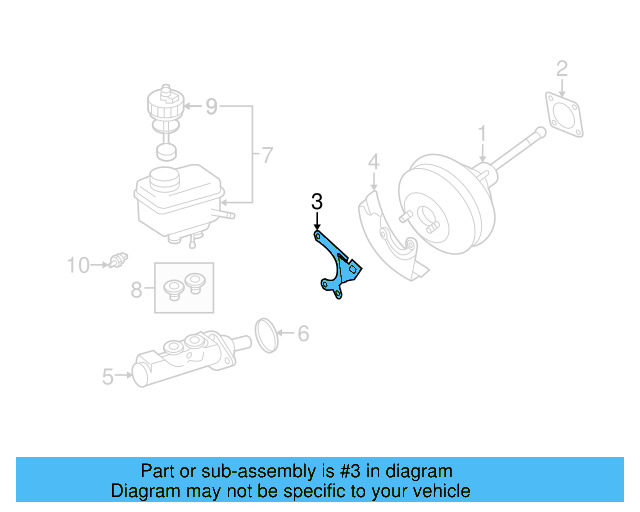 Booster Assembly Bracket 1J1-614-513-B - View 3