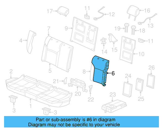 Seat Back Pad 1K5-885-775-J - View 11