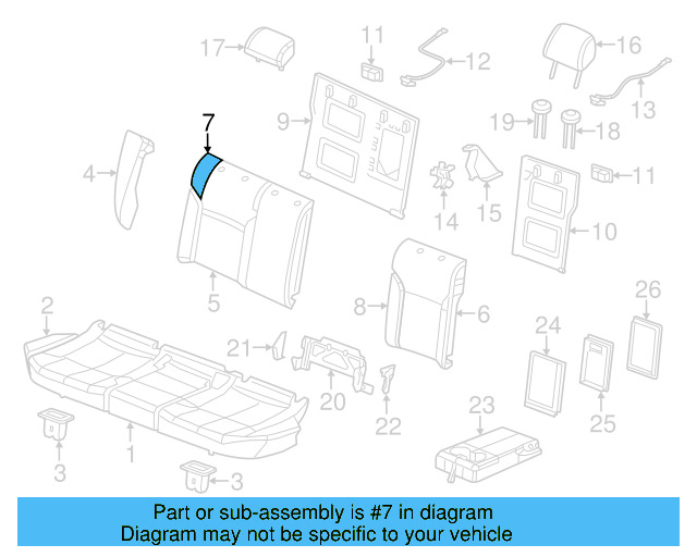 Seat Back Pad 1K5-885-776-P