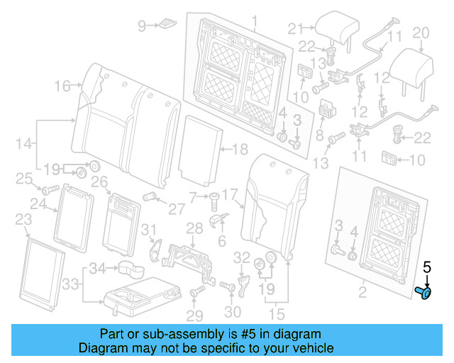 Seat Back Frame Grommet 8D9-885-678-9B9