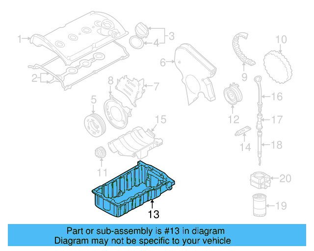 Oil Pan 038-103-603-M - View 7