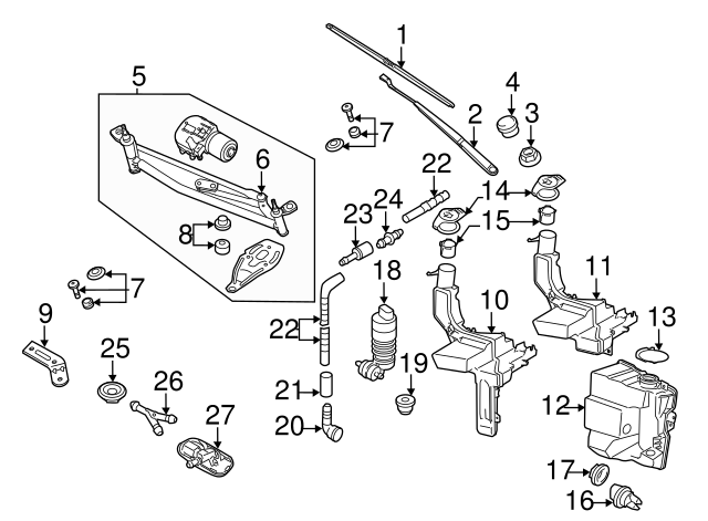 Washer Pump 1K5-955-651 - View 5