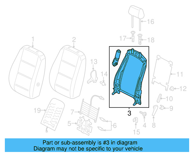 Seat Back Frame 5C6-881-046-P - View 4
