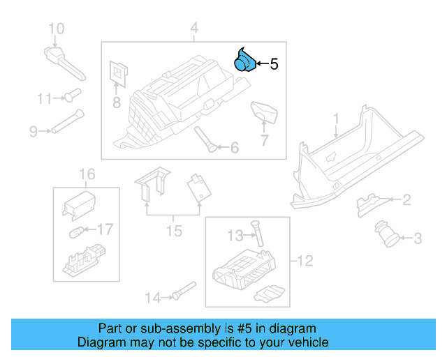 Glove Box Frame Stop 3C1-858-635-A - View 11
