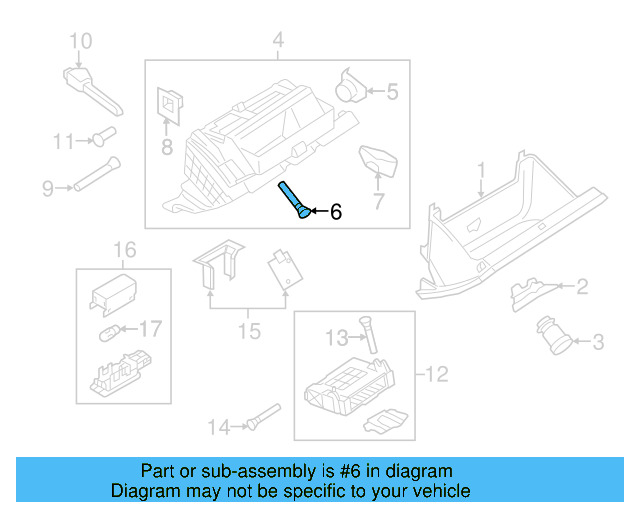 Glove Box Frame Bumper 3C0-857-145 - View 23