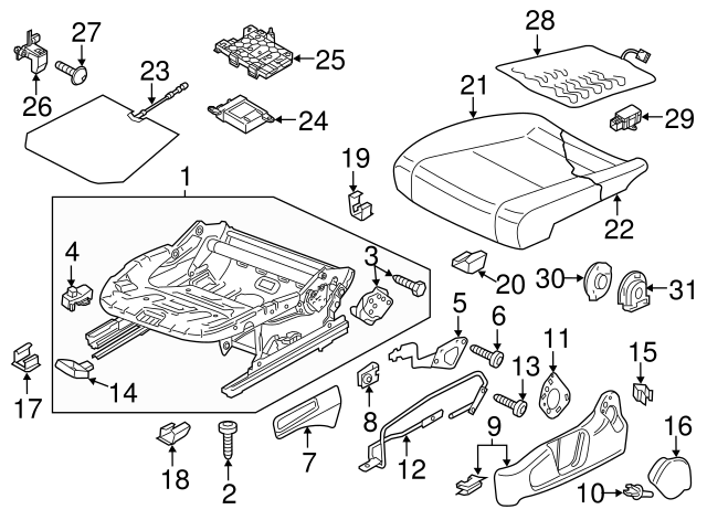 Adjust Handle Retainer Clip 1K0-881-449 - View 30