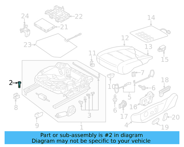 Seat Frame Screw N-909-650-02 - View 7